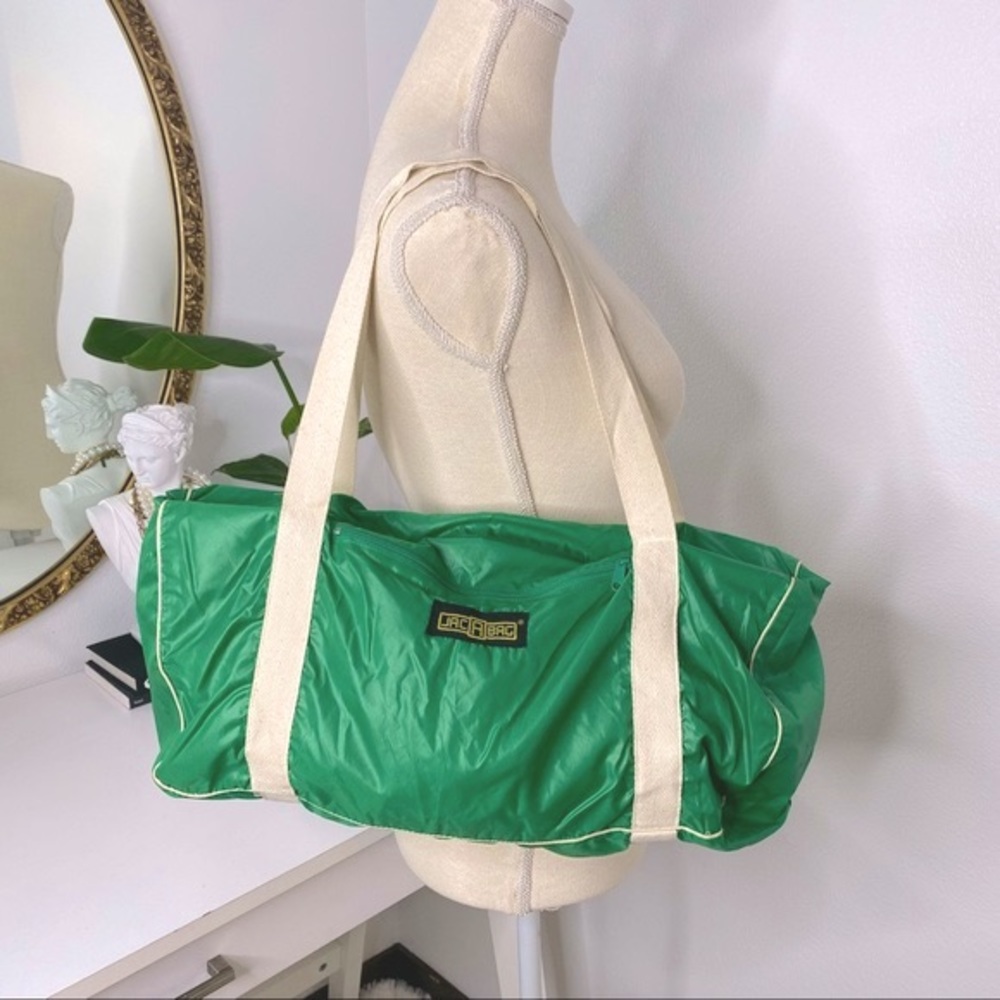 Vintage RARE jac-a-bag poncho style rain jacket in duffel bag